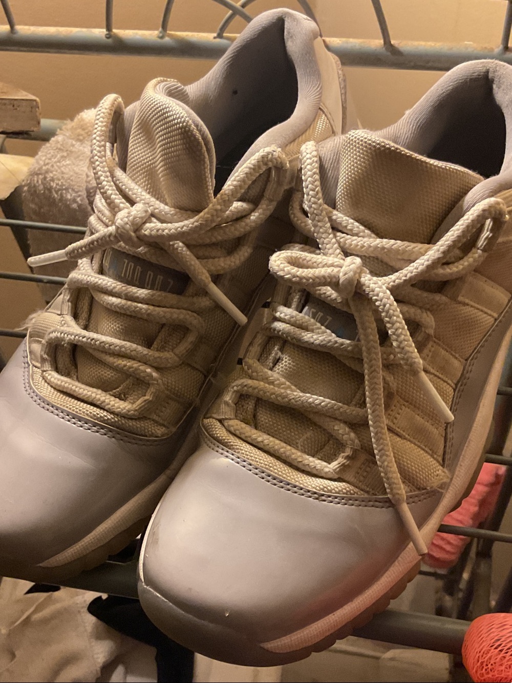 Jordan Women's Beige and Gray Low-Top Sneakers